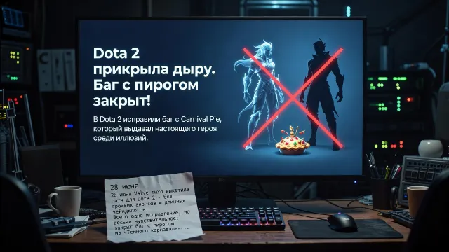 Dota 2 прикрыла дыру. Баг с пирогом закрыт!